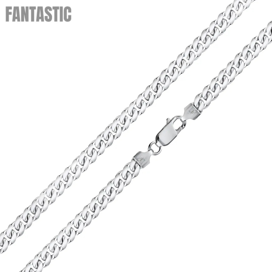 925 Sterling Silver Light Weight Miami Cuban Chain or Bracelet Fantastic NYC