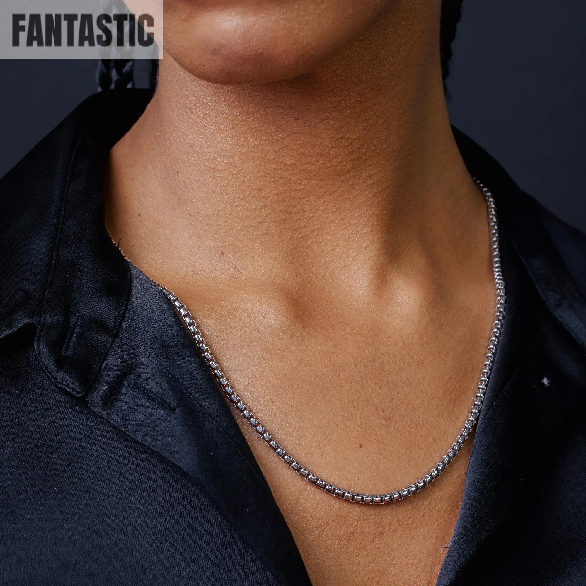 925 Sterling Silver Lux Cut Round Box Chain Fantastic NYC