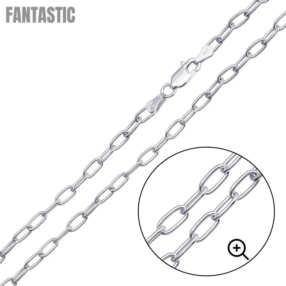 925 Sterling Silver Oval Paperclip Link Chain or Bracelet Fantastic NYC