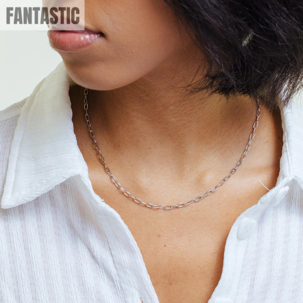 925 Sterling Silver Oval Paperclip Link Chain or Bracelet Fantastic NYC