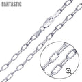 925 Sterling Silver Oval Paperclip Link Chain or Bracelet
