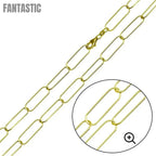 Silver 925 Gold Plated Oval Paperclip Link Chain 6.5mm - CH468 GP | Silver Palace Inc. #plating_gold