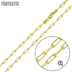 Silver 925 Gold Plated Paperclip Link Chain 2.8mm - CH460 GP | Silver Palace Inc. #plating_gold