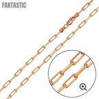 Silver 925 Rose Gold Plated Paperclip Link Chain 2.8mm - CH483 RGP | Silver Palace Inc. #plating_rose gold