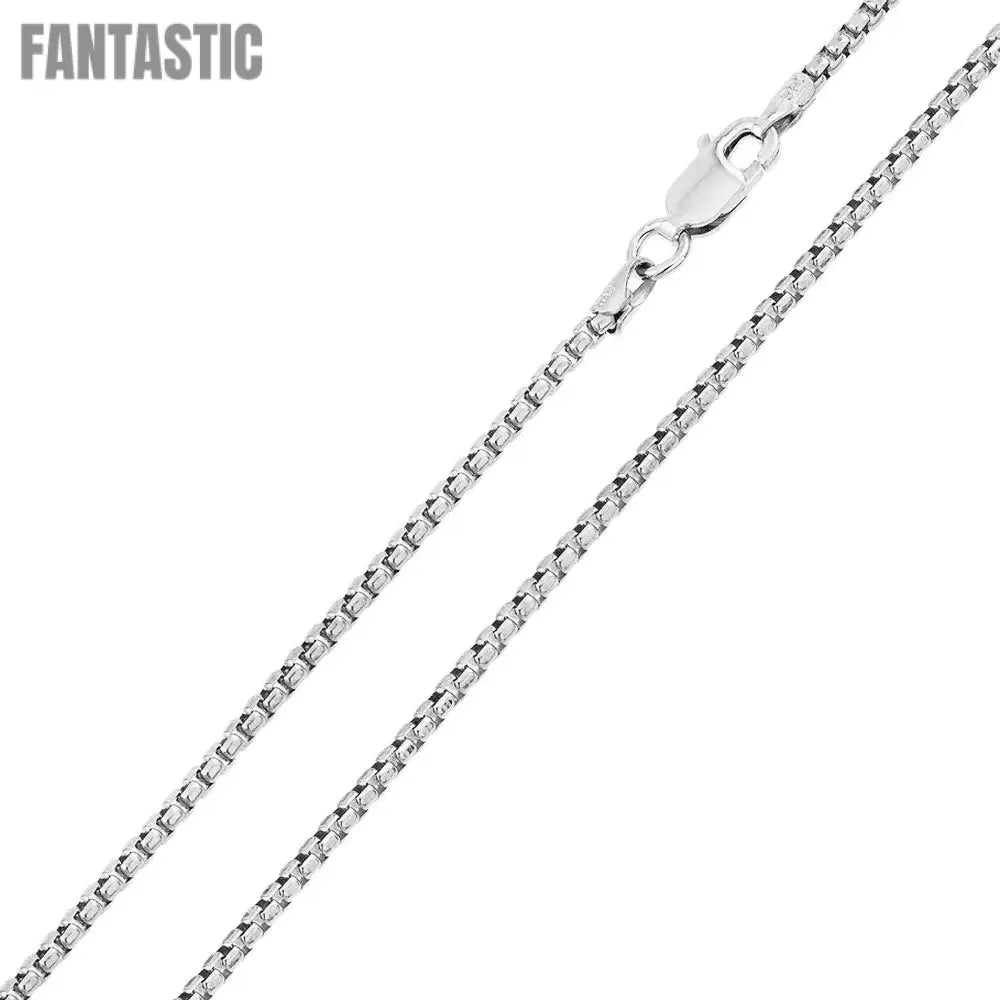 925 Sterling Silver Round Box Chain Fantastic NYC