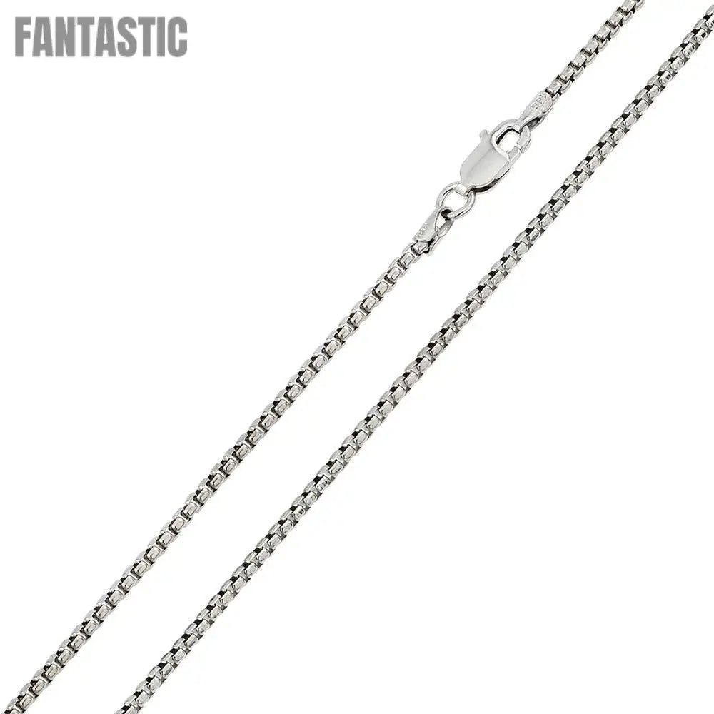 Silver 925 Rhodium Plated Round Box 050 Chain 2.6mm - CH218 RH | Silver Palace Inc. #plating_rhodium