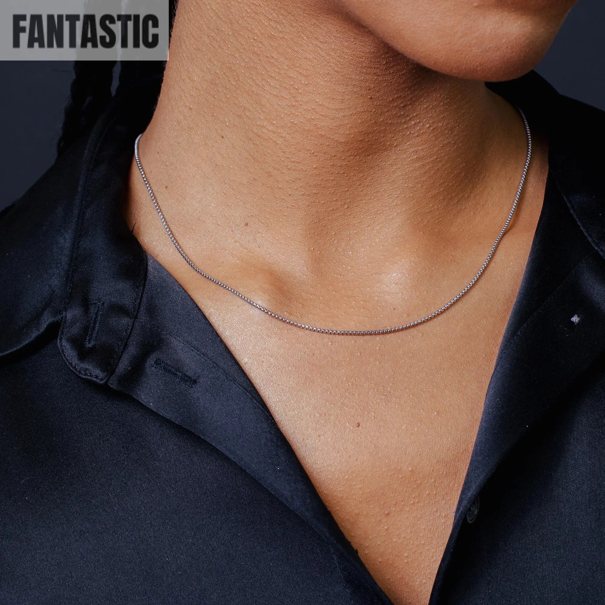 925 Sterling Silver Round Box Chain Fantastic NYC