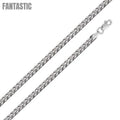 Cadena Franco hueca redonda de plata de ley 925