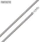 Silver 925 Rhodium Plated Hollow Round Franco Chain 5.3mm - CHHW123 RH | Silver Palace Inc.