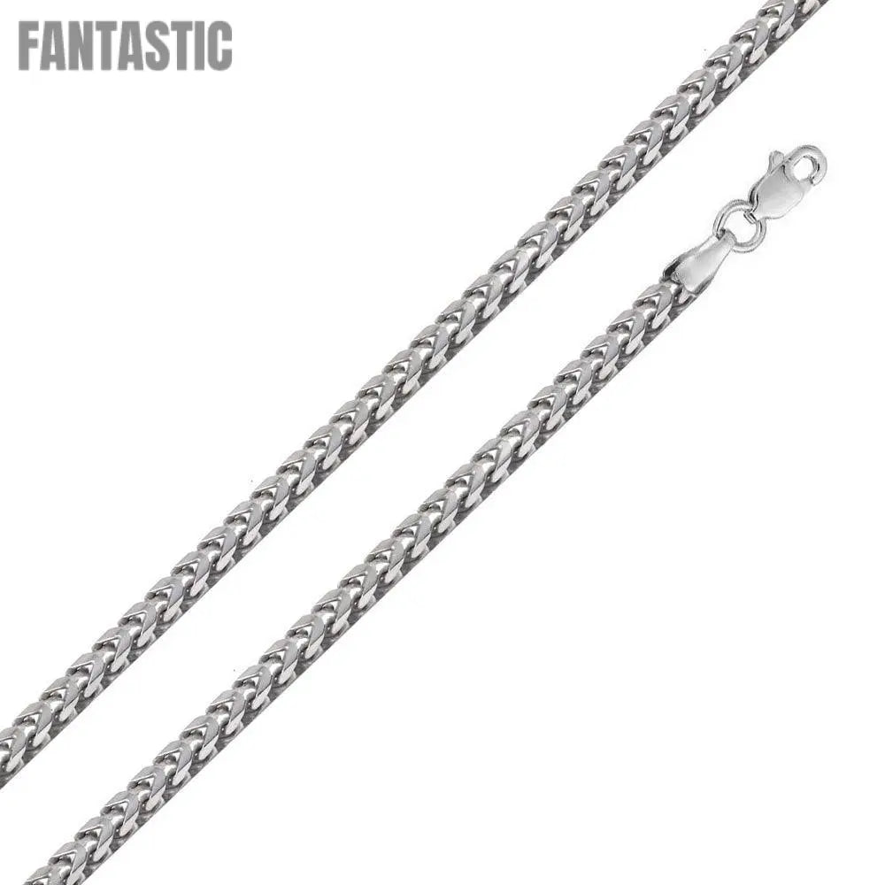 Silver 925 Rhodium Plated Hollow Round Franco Chain 5.3mm - CHHW123 RH | Silver Palace Inc.