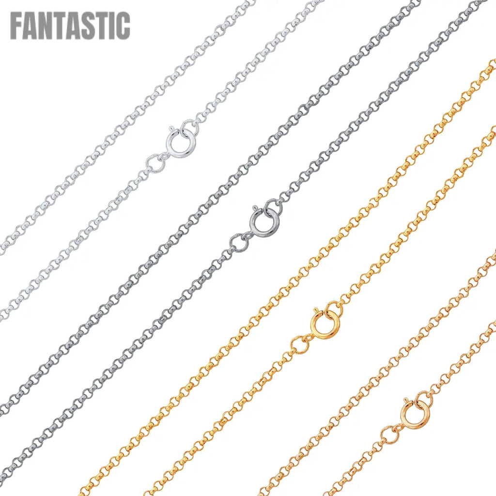 925 Sterling Silver Round Rolo Chain Fantastic NYC