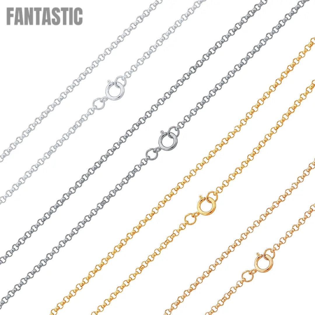 925 Sterling Silver Round Rolo Chain Fantastic NYC