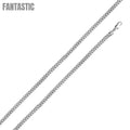 925 Sterling Silver Square Hollow Franco Chain or Bracelet