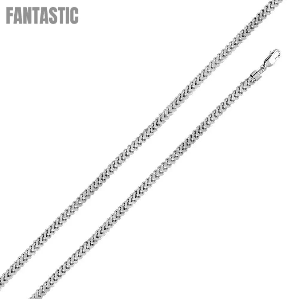 Rhodium Plated 925 Sterling Silver Hollow Franco Bracelet 5.7mm - CHHW102B RH | Silver Palace Inc. #plating_rhodium