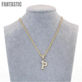 Collar con corona de inicial en oro de 14 quilates con circonita cúbica | Joyería personalizada de realeza