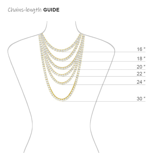 BRTC-29 Brass Tennis Chain 4mm Fantastic Jewelry NYC