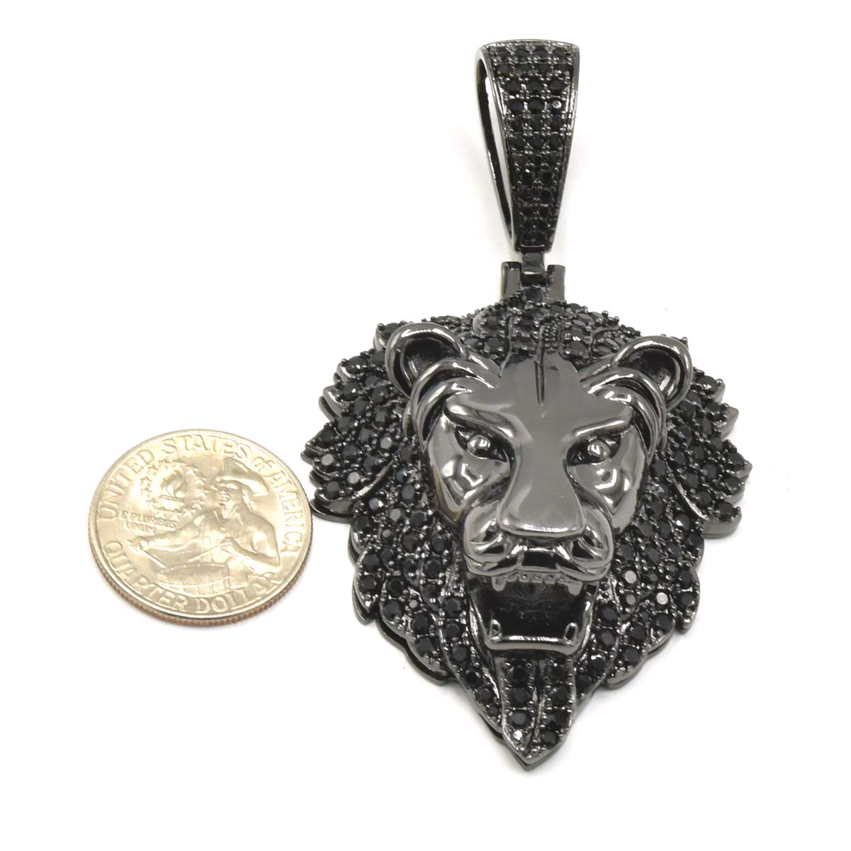 BRP-07 Brass Lion Pendant Fantastic Jewelry NYC