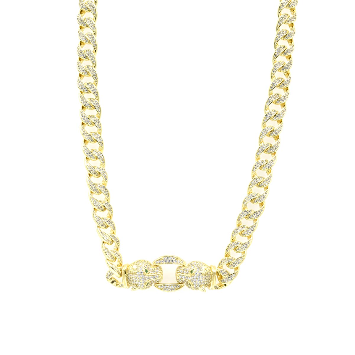 Brass Cuban 16 inch Chain and 7.5 inch Bracelet Set (SALE) Fantastic Jewelry NYC