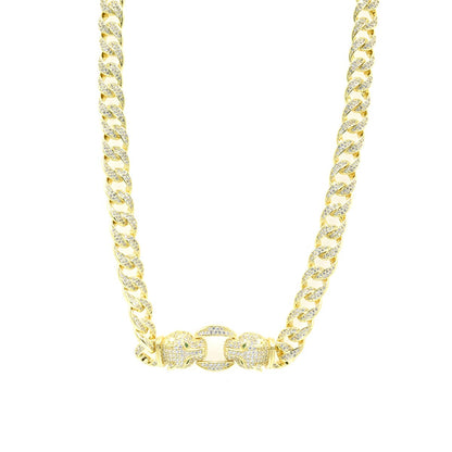 Brass Cuban 16 inch Chain and 7.5 inch Bracelet Set (SALE) Fantastic Jewelry NYC