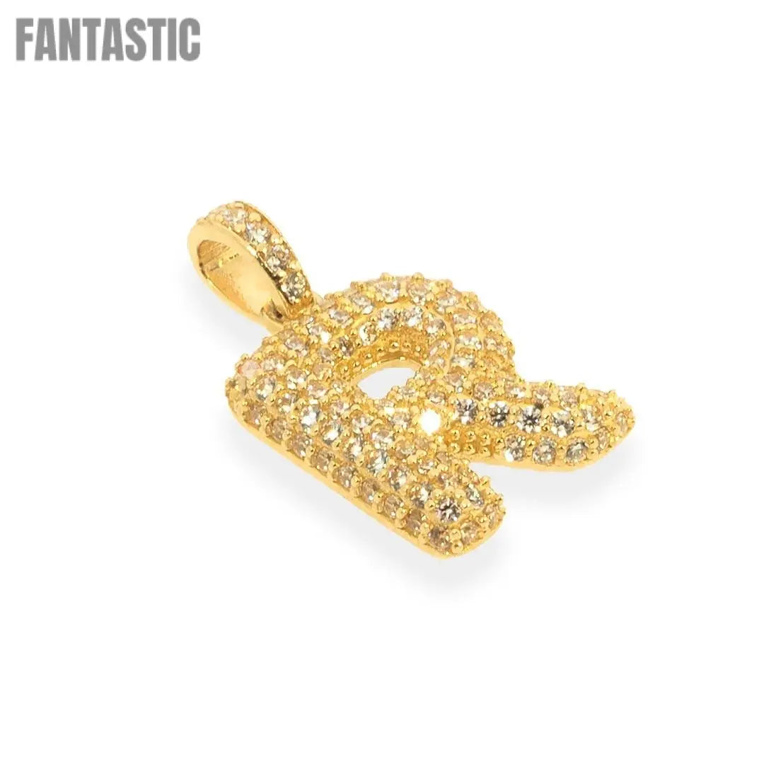 Bubble Letters "R" Pendant