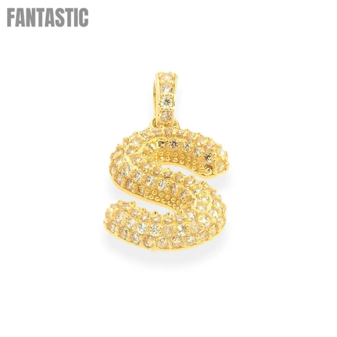 Bubble Letters "S" Pendant 