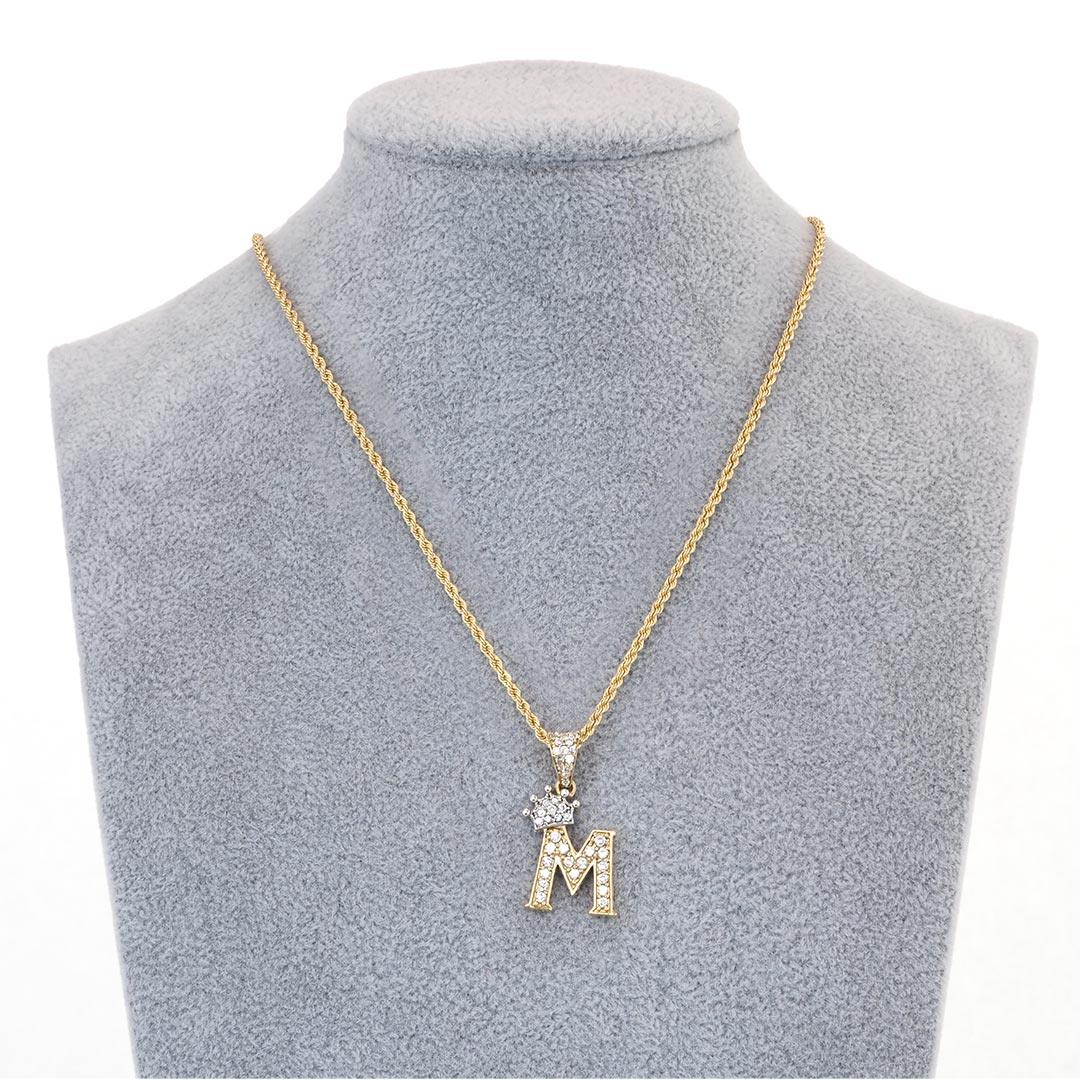 Crown Necklace in 14K Gold with CZ