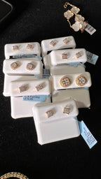 Ice chain 14k diamonds earrings