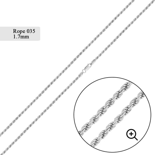 Rope 035 Chain or Bracelet 1.7mm - CH523 SPI