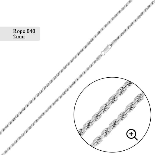 Rope 040 Chain or Bracelet 2mm - CH524 SPI