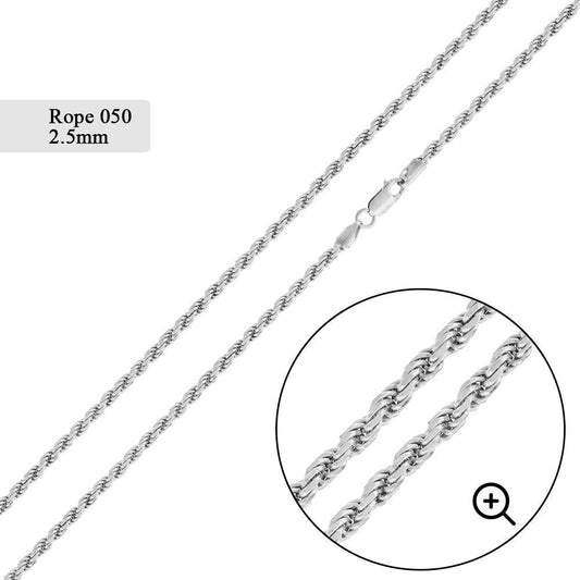 Rope 050 Chain or Bracelet 2.5mm - CH525 SPI