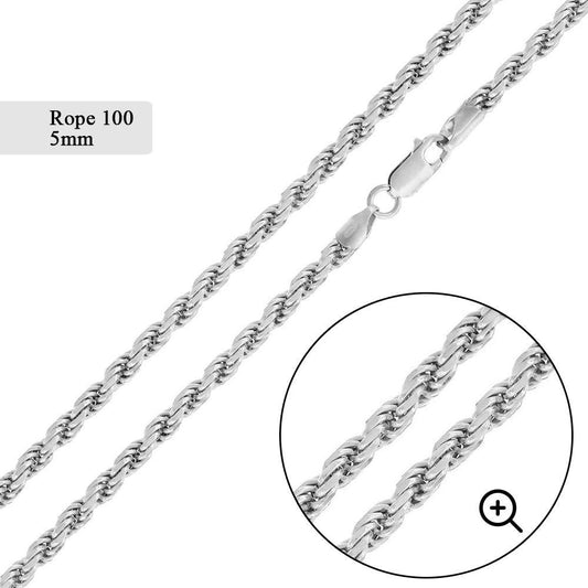 Rope 100 Chain or Bracelet 5mm - CH529 SPI