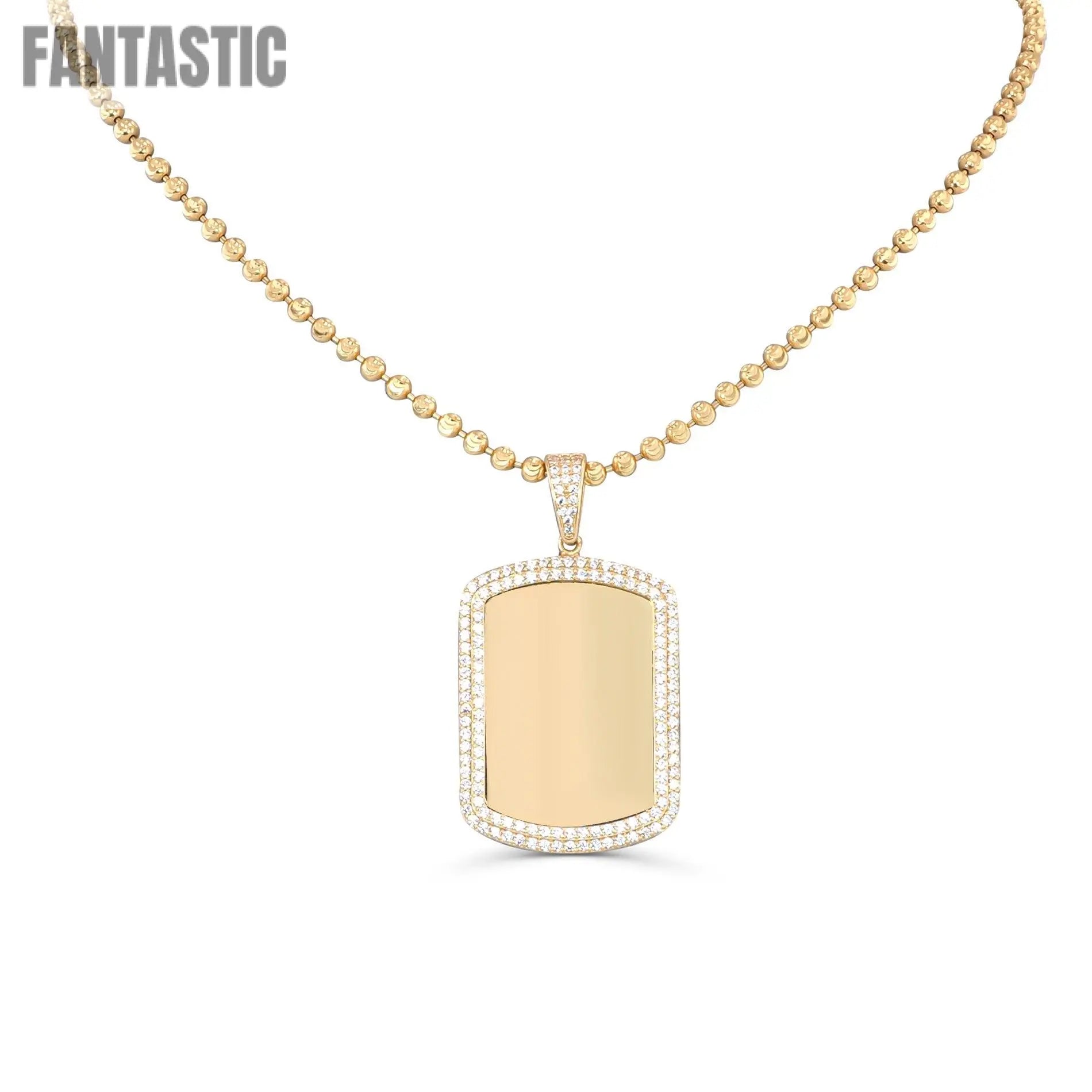 Customizable 14K Gold Chain and Pendant Set