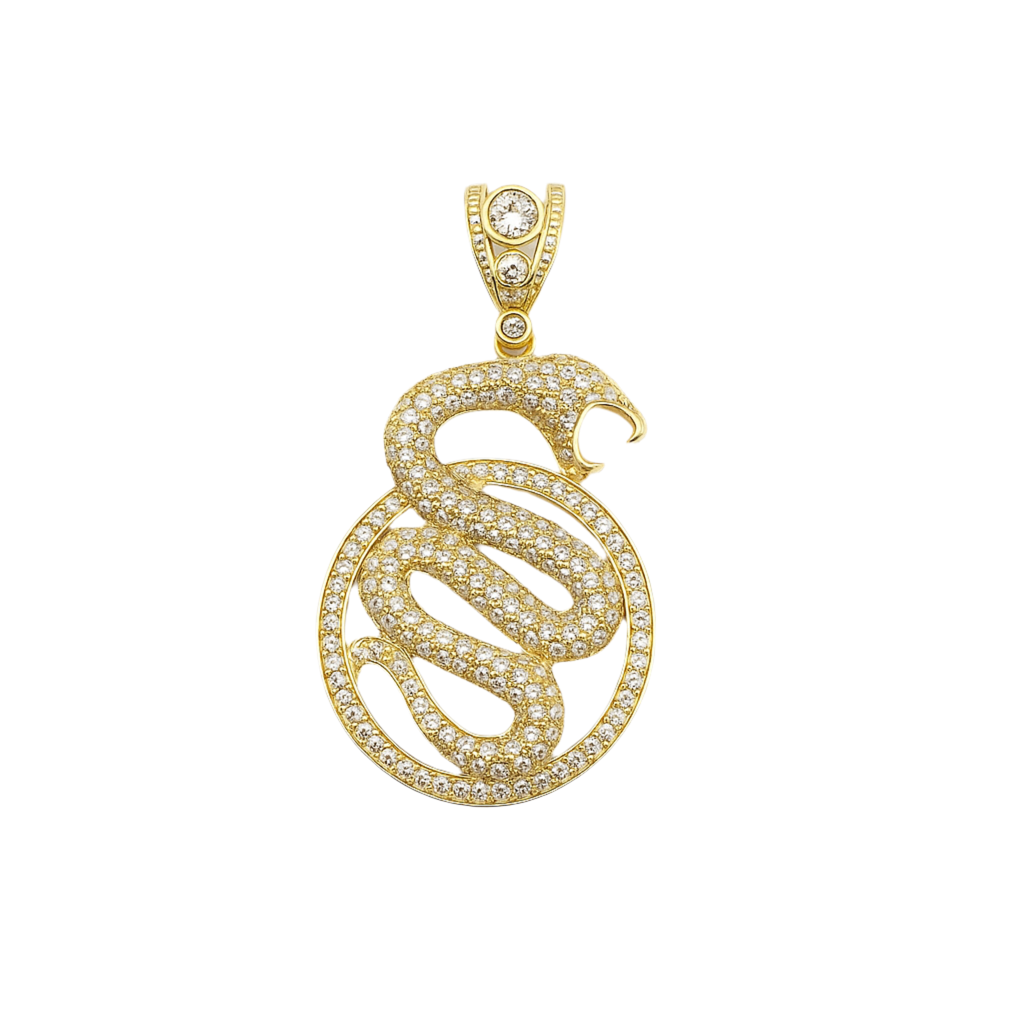 14K Real Gold Snake Pendant – Seductive. Mysterious. Powerful Fantastic Jewelry NYC