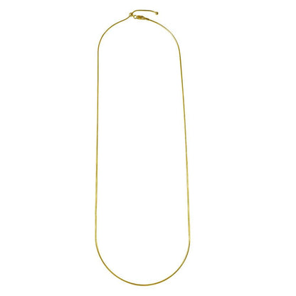 Gold Plated 925 Sterling Silver Round Snake Slider Adjustable Chain Necklace - DIN00012GP SPI