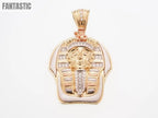 14K gold CZ Pharaoh pendant close-up