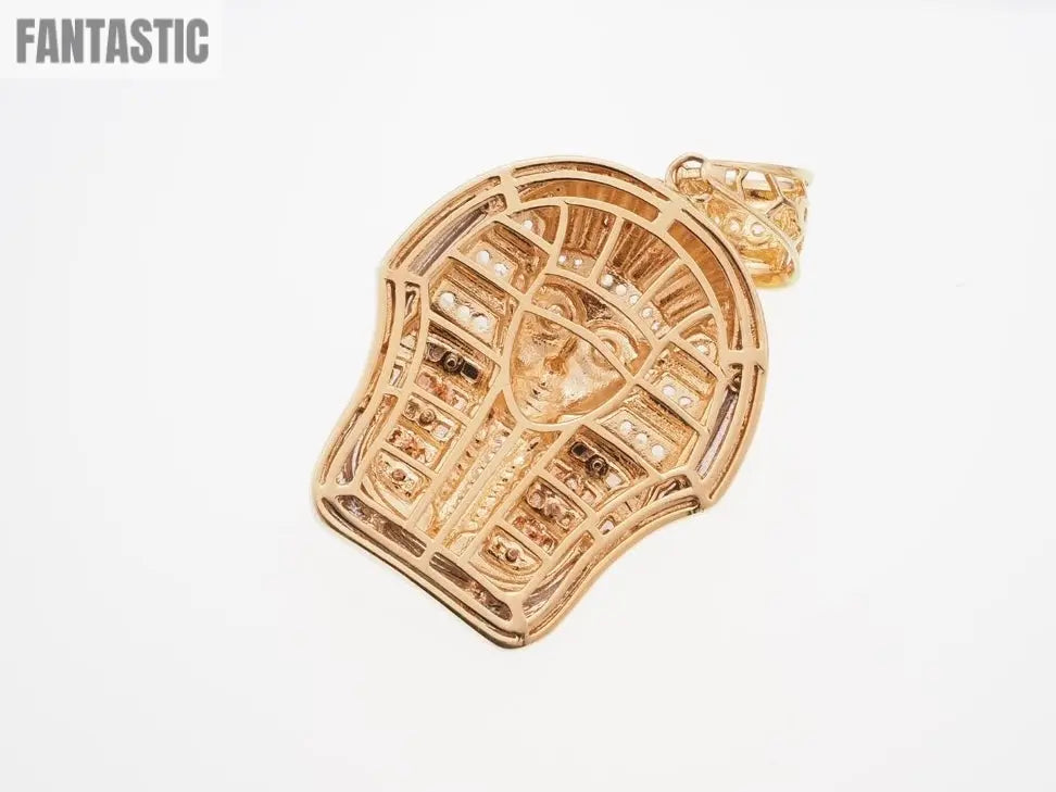 14K gold CZ Pharaoh pendant side view