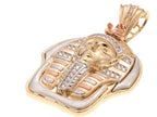 14K gold CZ Pharaoh pendant lifestyle view