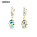 14K Gold Evil Eye Stud Earrings
