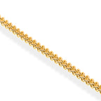 14K Yellow Gold Hollow Franco Chain – 3.9 mm, 28 in