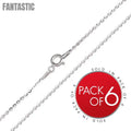 Cadena de Eslabones Ovalados Planos 1.4mm (Paquete de 6) - CH739