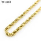 Gold Chain - Mens Hollow Rope Chain 10K/14K Gold - Fantastic Jewelry NYC LLC
