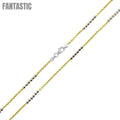 Gold Plated 925 Sterling Silver DC 6 Beads Link  Chains 1.4mm - CH374 GP