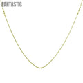 Collar de cadena de cuentas de plata de ley 925 bañada en oro DC - CHN00002GP