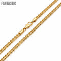 Gold Plated 925 Sterling Silver Ice 3 Sided Diamond Cut 180 3.6mm Chain or Bracelet - CH488GP