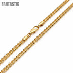 Gold Plated 925 Sterling Silver Ice 3 Sided Diamond Cut 180 3.6mm Chain or Bracelet - CH488GP Fantastic NYC
