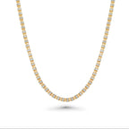 Gold Plated 925 Sterling Silver Ice 3 Sided Diamond Cut 180 3.6mm Chain or Bracelet - CH488GP Fantastic NYC