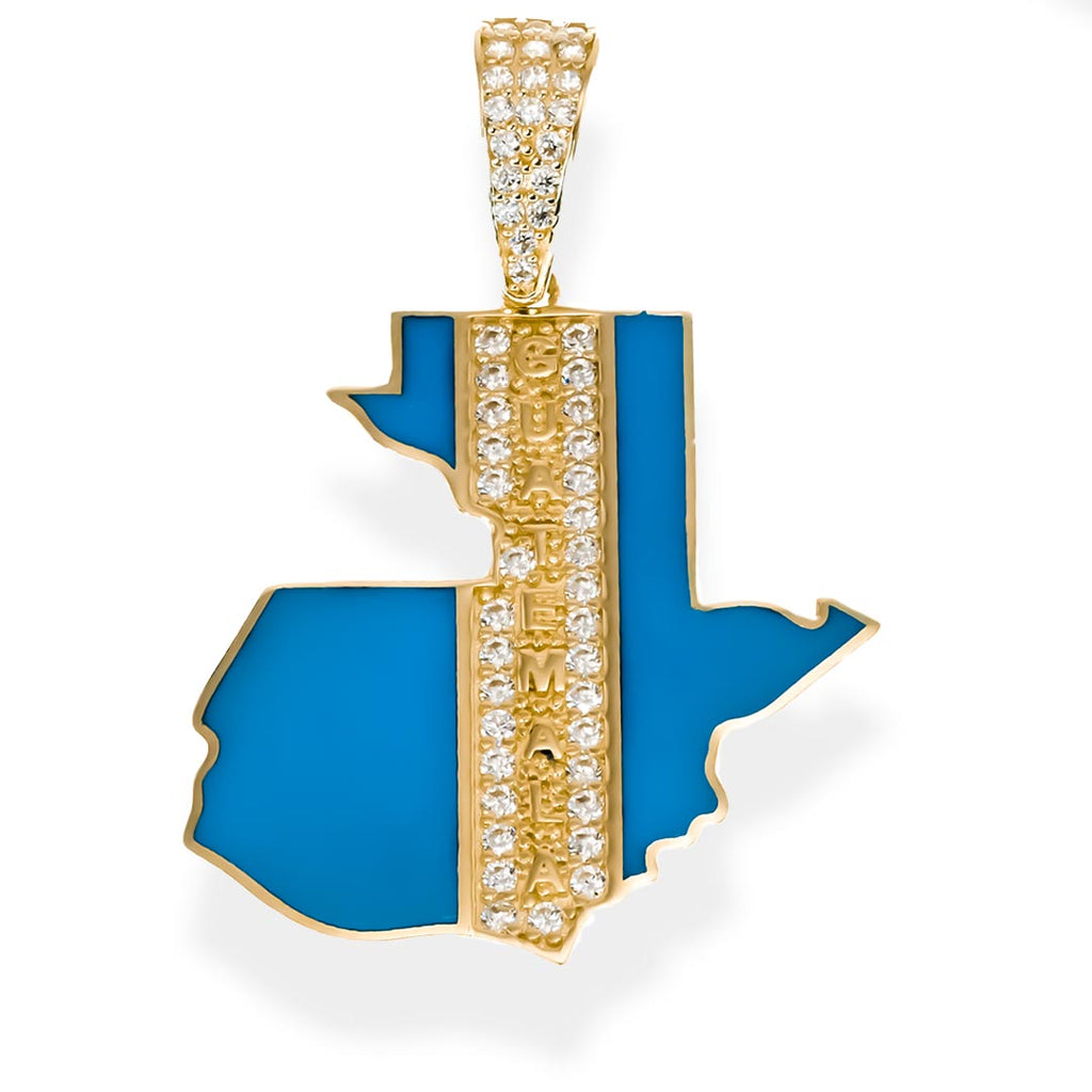 Guatemala Map-Flag Pendant