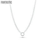 High Polished 925 Sterling Silver Cuban With Circle Design Chain or Bracelet - CH42 SL Fantastic NYC