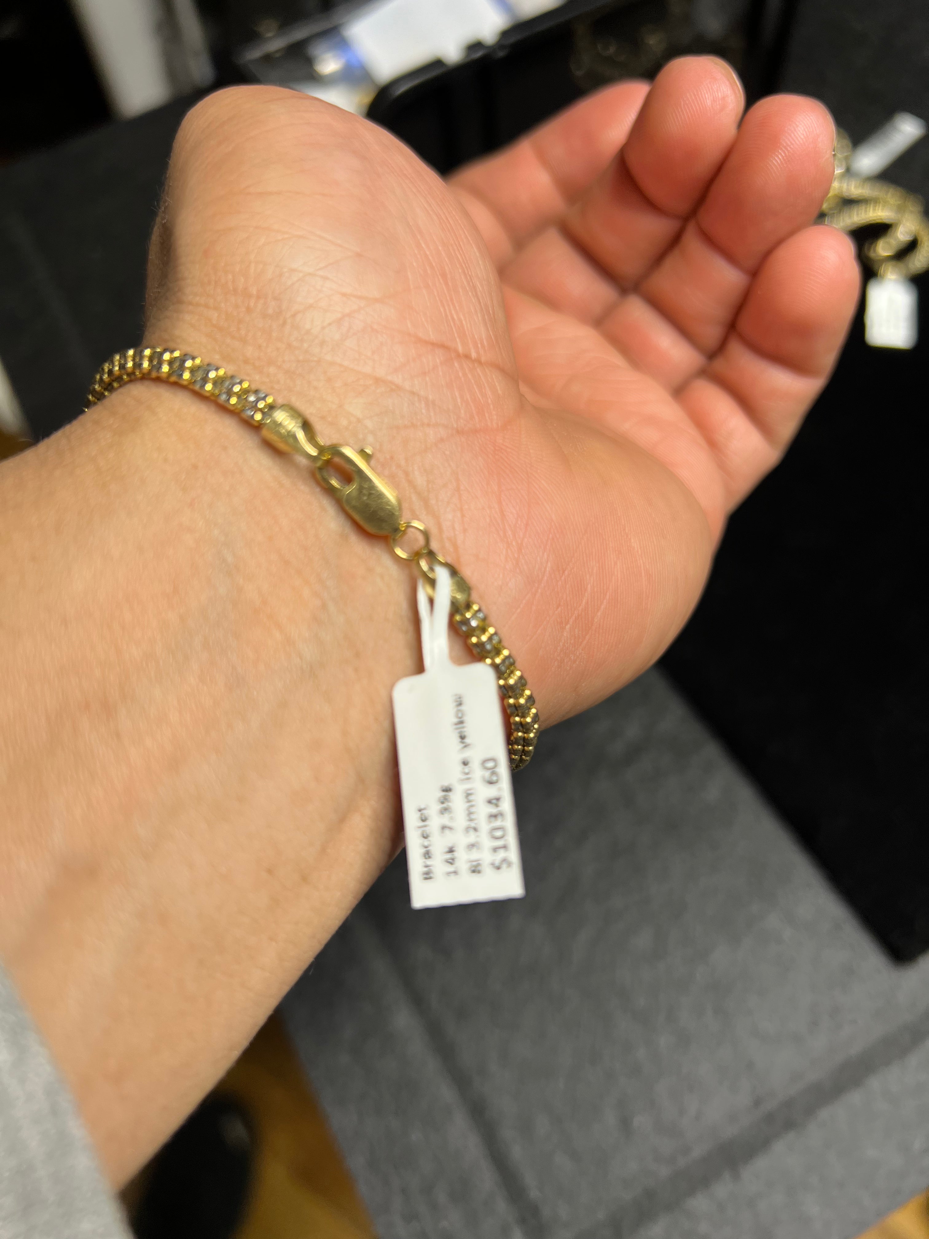Ice bracelet 14k 8 inches