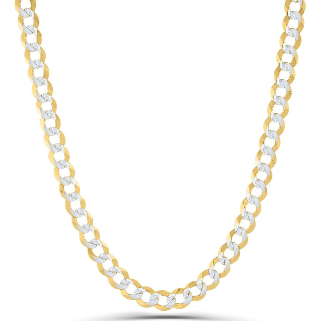 10K Gold Chain Hollow Cuban Link Diamond Cut (Pave) Fantastic Jewelry NYC